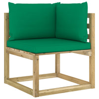 Thumbnail for Garten-Ecksofa mit Kissen Grün Imprägniertes Kiefernholz