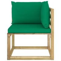 Thumbnail for Garten-Ecksofa mit Kissen Grün Imprägniertes Kiefernholz