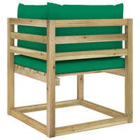 Thumbnail for Garten-Ecksofa mit Kissen Grün Imprägniertes Kiefernholz