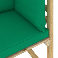 Thumbnail for Garten-Ecksofa mit Kissen Grün Imprägniertes Kiefernholz