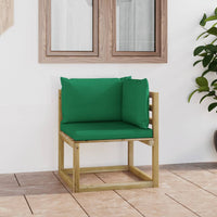 Thumbnail for Garten-Ecksofa mit Kissen Grün Imprägniertes Kiefernholz