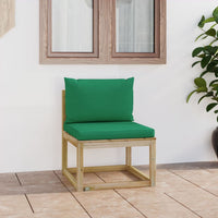Thumbnail for Garten-Mittelsofa mit Kissen Grün Imprägniertes Kiefernholz