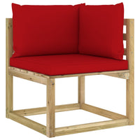 Thumbnail for Garten-Ecksofa mit Kissen Grün Imprägniertes Kiefernholz