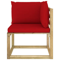 Thumbnail for Garten-Ecksofa mit Kissen Grün Imprägniertes Kiefernholz