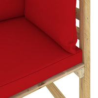 Thumbnail for Garten-Ecksofa mit Kissen Grün Imprägniertes Kiefernholz