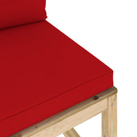 Thumbnail for Garten-Mittelsofa mit Kissen Grün Imprägniertes Kiefernholz