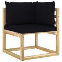 Thumbnail for Garten-Ecksofa mit Kissen Grün Imprägniertes Kiefernholz