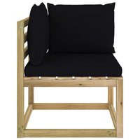 Thumbnail for Garten-Ecksofa mit Kissen Grün Imprägniertes Kiefernholz