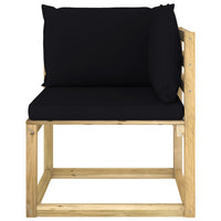 Thumbnail for Garten-Ecksofa mit Kissen Grün Imprägniertes Kiefernholz