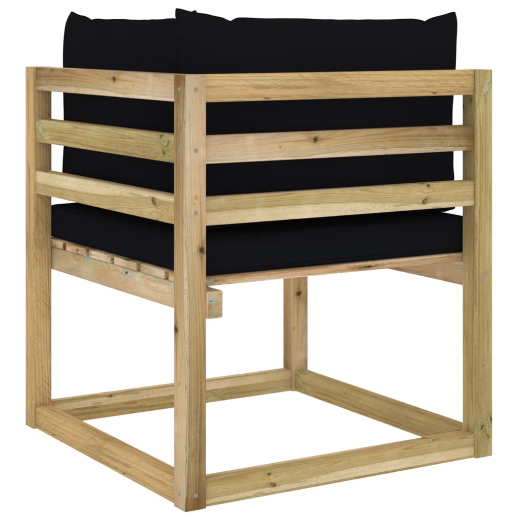 Garten-Ecksofa mit Kissen Grün Imprägniertes Kiefernholz