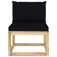 Thumbnail for Garten-Mittelsofa mit Kissen Grün Imprägniertes Kiefernholz