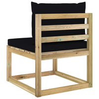 Thumbnail for Garten-Mittelsofa mit Kissen Grün Imprägniertes Kiefernholz