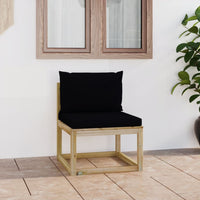 Thumbnail for Garten-Mittelsofa mit Kissen Grün Imprägniertes Kiefernholz