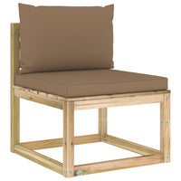 Thumbnail for Garten-Mittelsofa mit Kissen Grün Imprägniertes Kiefernholz