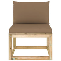 Thumbnail for Garten-Mittelsofa mit Kissen Grün Imprägniertes Kiefernholz