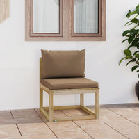 Thumbnail for Garten-Mittelsofa mit Kissen Grün Imprägniertes Kiefernholz