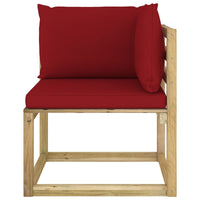 Thumbnail for Garten-Ecksofa mit Kissen Grün Imprägniertes Kiefernholz