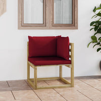 Thumbnail for Garten-Ecksofa mit Kissen Grün Imprägniertes Kiefernholz