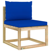 Thumbnail for Garten-Mittelsofa mit Kissen Grün Imprägniertes Kiefernholz