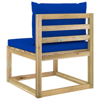 Thumbnail for Garten-Mittelsofa mit Kissen Grün Imprägniertes Kiefernholz
