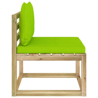 Thumbnail for Garten-Mittelsofa mit Kissen Grün Imprägniertes Kiefernholz