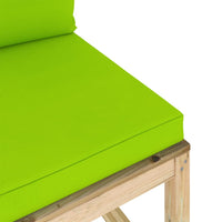 Thumbnail for Garten-Mittelsofa mit Kissen Grün Imprägniertes Kiefernholz