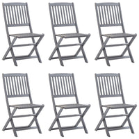 Thumbnail for Klappbare Gartenstühle 6 Stk. mit Kissen Massivholz Akazie