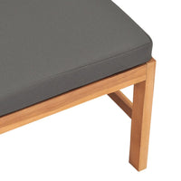 Thumbnail for Mittelsofa mit Dunkelgrauen Kissen Massivholz Teak