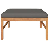 Thumbnail for Fußhocker mit Dunkelgrauer Auflage Massivholz Teak