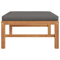Thumbnail for Fußhocker mit Dunkelgrauer Auflage Massivholz Teak