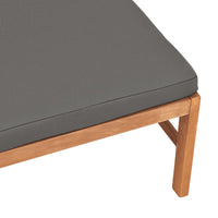 Thumbnail for Fußhocker mit Dunkelgrauer Auflage Massivholz Teak