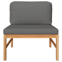 Thumbnail for 3-tlg. Garten-Lounge-Set mit Dunkelgrauen Kissen Teakholz
