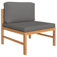 Thumbnail for 2-tlg. Garten-Lounge-Set mit Dunkelgrauen Kissen Teakholz