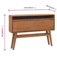 Thumbnail for Konsolentisch 110x30x79 cm Teak Massivholz