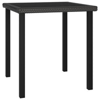 Thumbnail for 3-tlg. Garten-Essgruppe Poly Rattan Schwarz