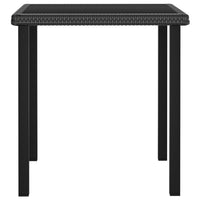Thumbnail for 3-tlg. Garten-Essgruppe Poly Rattan Schwarz