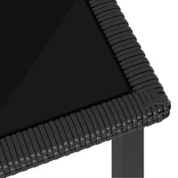 Thumbnail for 3-tlg. Garten-Essgruppe Poly Rattan Schwarz
