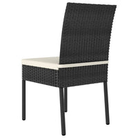 Thumbnail for 3-tlg. Garten-Essgruppe Poly Rattan Schwarz