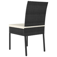 Thumbnail for 5-tlg. Garten-Essgruppe Poly Rattan Schwarz