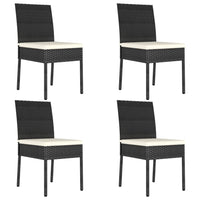 Thumbnail for 5-tlg. Garten-Essgruppe Poly Rattan Schwarz