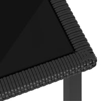 Thumbnail for 7-tlg. Garten-Essgruppe Poly Rattan Schwarz