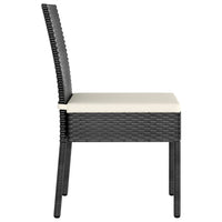Thumbnail for 7-tlg. Garten-Essgruppe Poly Rattan Schwarz