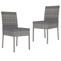Thumbnail for 3-tlg. Garten-Essgruppe Poly Rattan Grau
