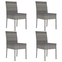 Thumbnail for 5-tlg. Garten-Essgruppe Poly Rattan Grau