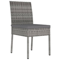 Thumbnail for 7-tlg. Garten-Essgruppe Poly Rattan Grau
