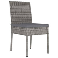 Thumbnail for 9-tlg. Garten-Essgruppe Poly Rattan Grau