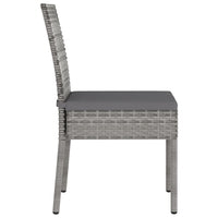 Thumbnail for 9-tlg. Garten-Essgruppe Poly Rattan Grau