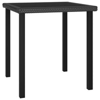 Thumbnail for 3-tlg. Garten-Essgruppe Poly Rattan Schwarz