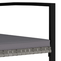 Thumbnail for 3-tlg. Garten-Essgruppe Poly Rattan Grau