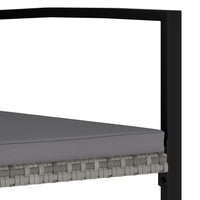 Thumbnail for 7-tlg. Garten-Essgruppe Poly Rattan Grau